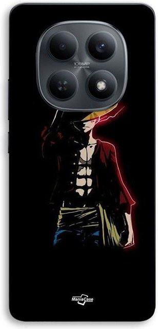 Maniacase Handyhülle für Xiaomi Redmi Note 15 5G mit One Piece Manga Anime Luffy Design in Schwarz - Bild 1