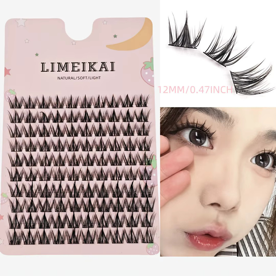 100 Stück Wimpernstränge, 12 mm, CC-Krümmung, Black, Unisex - Bild 5