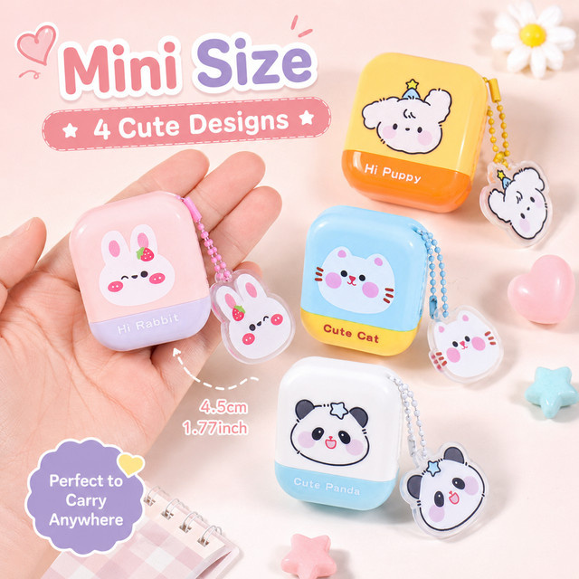 Personalisierter Namensstempel mit Tiermotiv in Multicolor für Schulbedarf und Uniformen - Bild 1