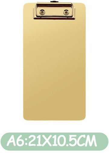 Yiran Furniture Klemmbrett aus Edelstahl in Gold für A4 und A5 als Schreibunterlage und Papierhalter - Bild 1
