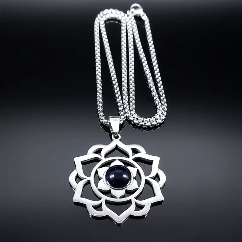 AFAWA Halskette Edelstahl, Silber, Unisex - Bild 3