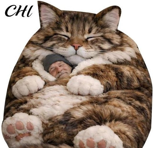 Orin Kaltwetter-Schlafsack für Erwachsene aus Plüsch mit Tierdesign in Multicolour - Bild 1