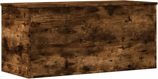 vidaXL Truhe in Räuchereiche mit Soft-Close-Deckel, Farbe Braun, B/T/H: 100 x 42 x 46 cm