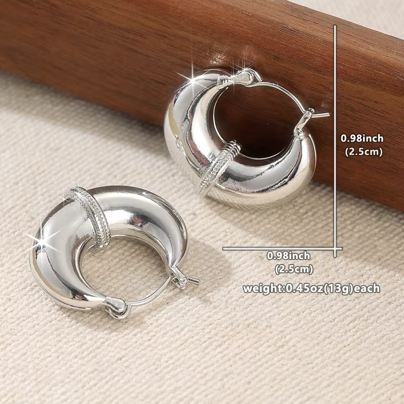 YoYo Creolen, silberfarben, Damen - Bild 5