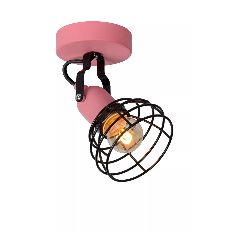 Licht-Erlebnisse Deckenstrahler für Kinderzimmer in Pink und Schwarz, schwenkbar, Metall, E27, Breite: 10,5 cm - Bild 2