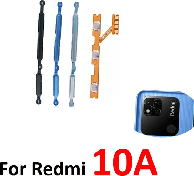 Xiaomi Redmi 10A Ersatzteil-Set mit externen Tasten und internem Flexkabel in Blau und Multicolour - Bild 1