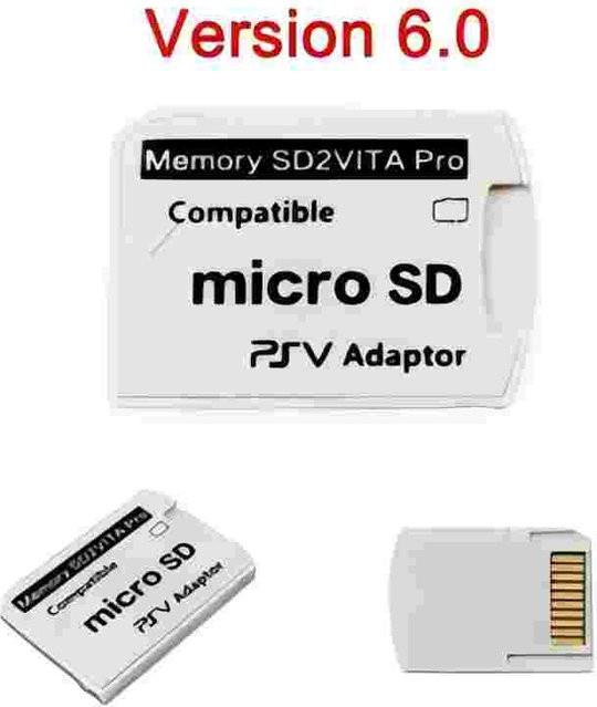 Aolion SD2VITA Speicherkartensteckplatz-Adapter Version 6.0 für PS Vita PSV 1000/2000 Micro SD TF Game Card Reader in Weiß - Bild 1