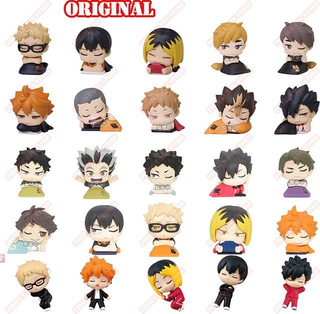 Bandai Haikyuu Anime Action Figuren Gashapon Sammlung Multicolor Hinata Kageyama Kenma Schlafende Gacha Modelle - Bild 1