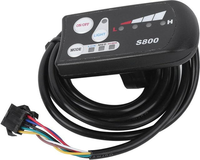 EBicycle S800 LED Display für Lithium-Batterie 36V in Schwarz und Weiß - Bild 1