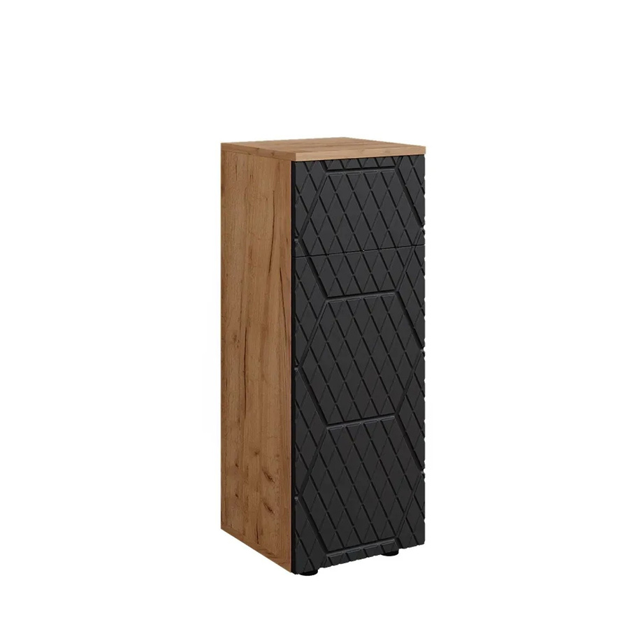 Vicco Midischrank Irma Badezimmer in Eiche und Anthrazit mit 1 Schublade und 2 Fächern B/T/H: 30 x 30 x 81 cm - Bild 3