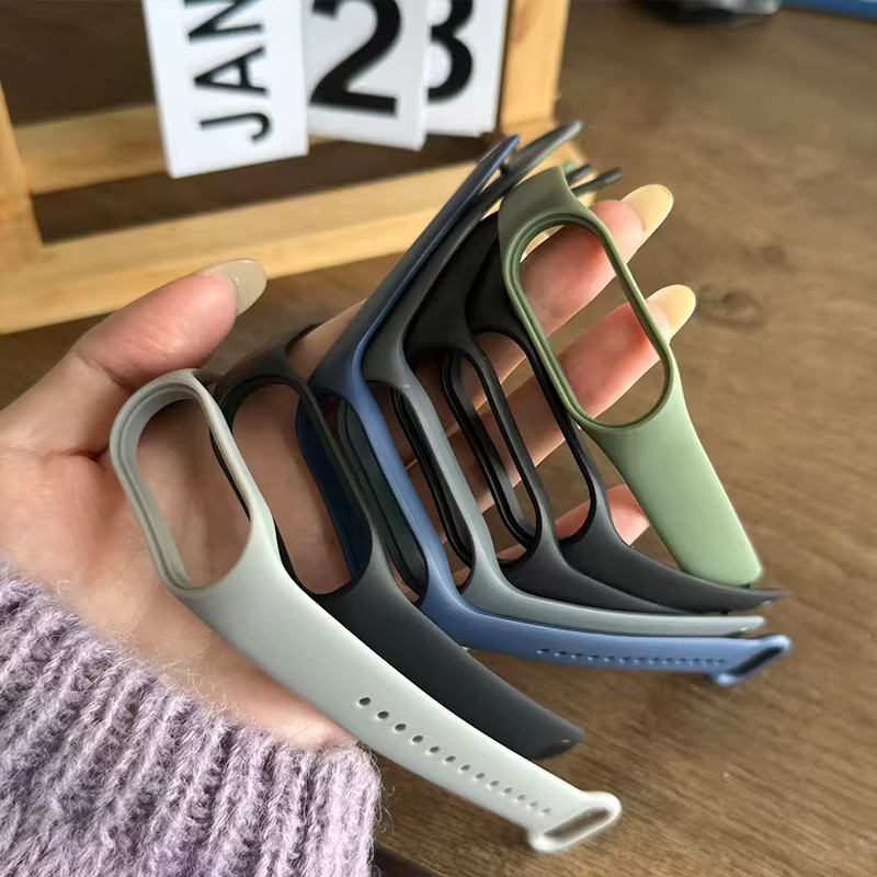 Xiaomi Uhrenarmband Silikon, Schwarz, 3-teilig - Bild 1