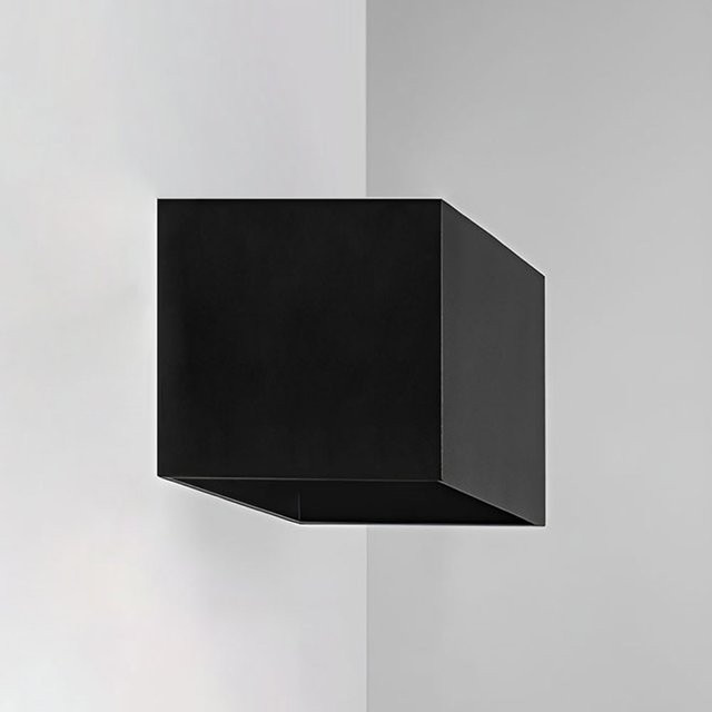 LUX-IT Wally II LED-Wandleuchte Schwarz mit warmweißem Licht (3000K) Up-Down-Beleuchtung IP65 - Bild 1