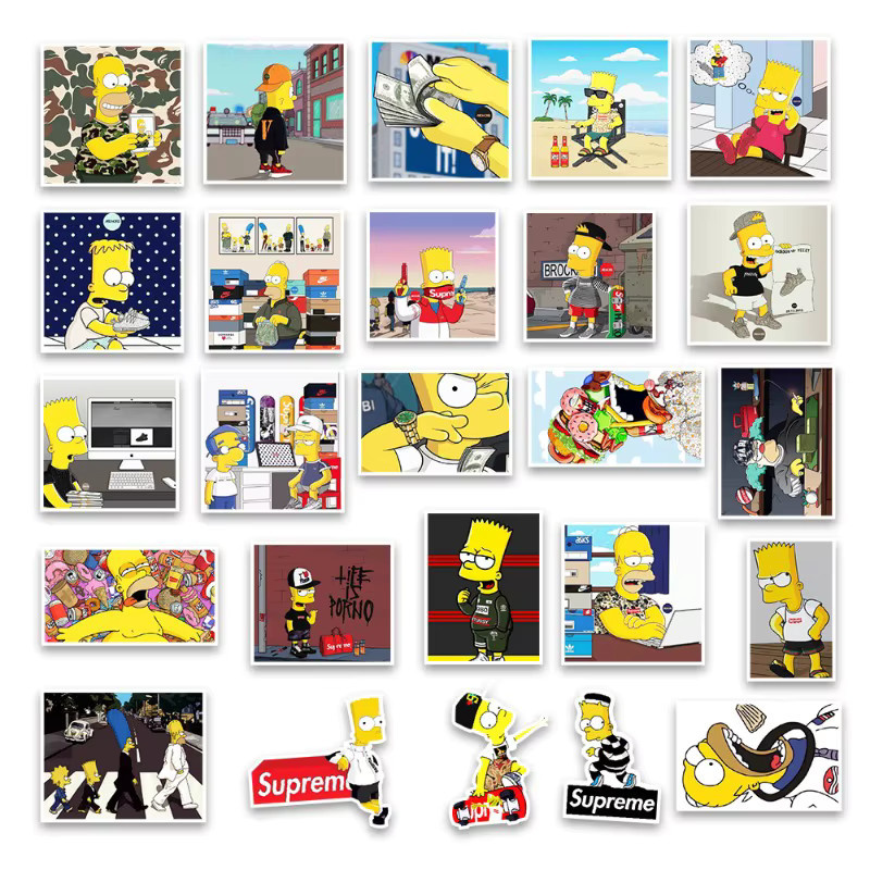 The Simpsons Bart und Maggie, Aufkleber, Wasserfest, Bunt - Bild 4