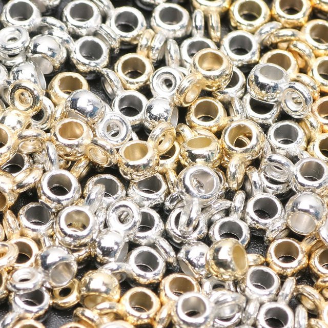 Laudsong Charm Anhänger, 4x7mm, Gold Silber Farbe, Unisex - Bild 1