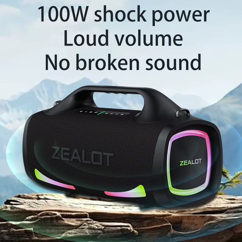 Zealot S79 Kabelloser Lautsprecher mit 100 W, Tragbarer Subwoofer für den Außenbereich mit Hifi-Klangqualität und 24000 mAh Akku - Bild 3