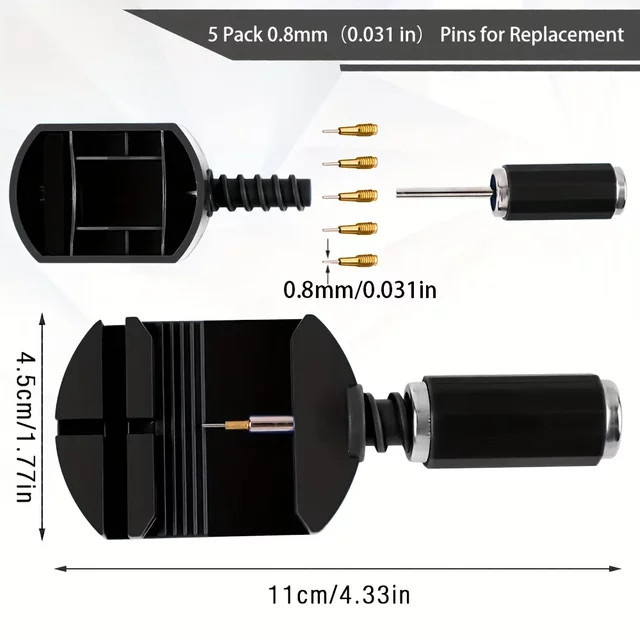 CAOWTAN Uhrenarmband-Entfernungswerkzeug-Set, Schwarz - Bild 1