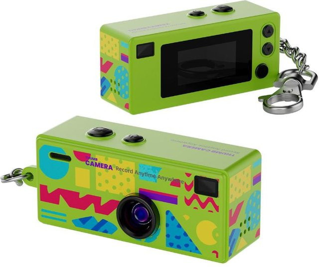 LYF Tragbare Mini Actionkamera als Schlüsselanhänger mit LCD-Display und 1080P HD-Videoaufnahme in Grün - Bild 1