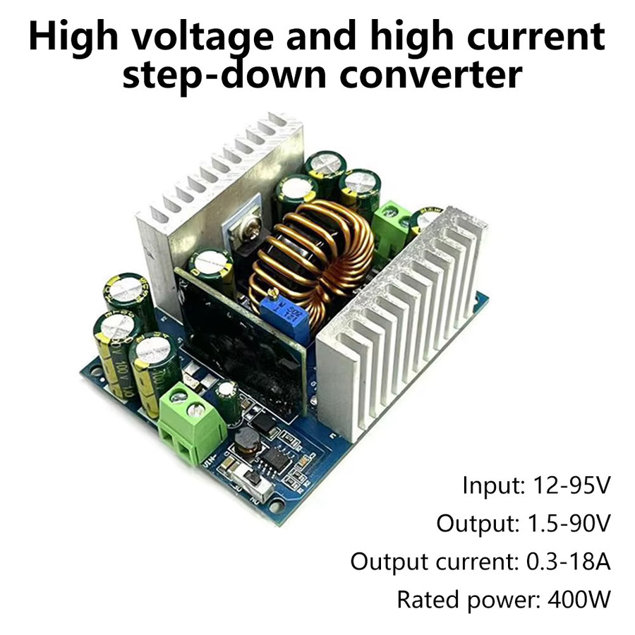 Ziqqucu Einstellbares Step-Down-Spannungsreglermodul 500W CC CV DC 12-95V zu 1,5-90V Konstantstrom-Abwärtswandler - Bild 2