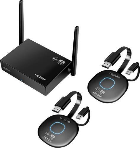 LogiLink HDW0112 HDMI-Funkübertragung Set in Schwarz mit 50m Reichweite - Bild 1