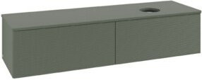 V&B Waschtischunterschrank Antao mit Frontstruktur in Grau, B/T: 160 x 50 cm - Bild 1