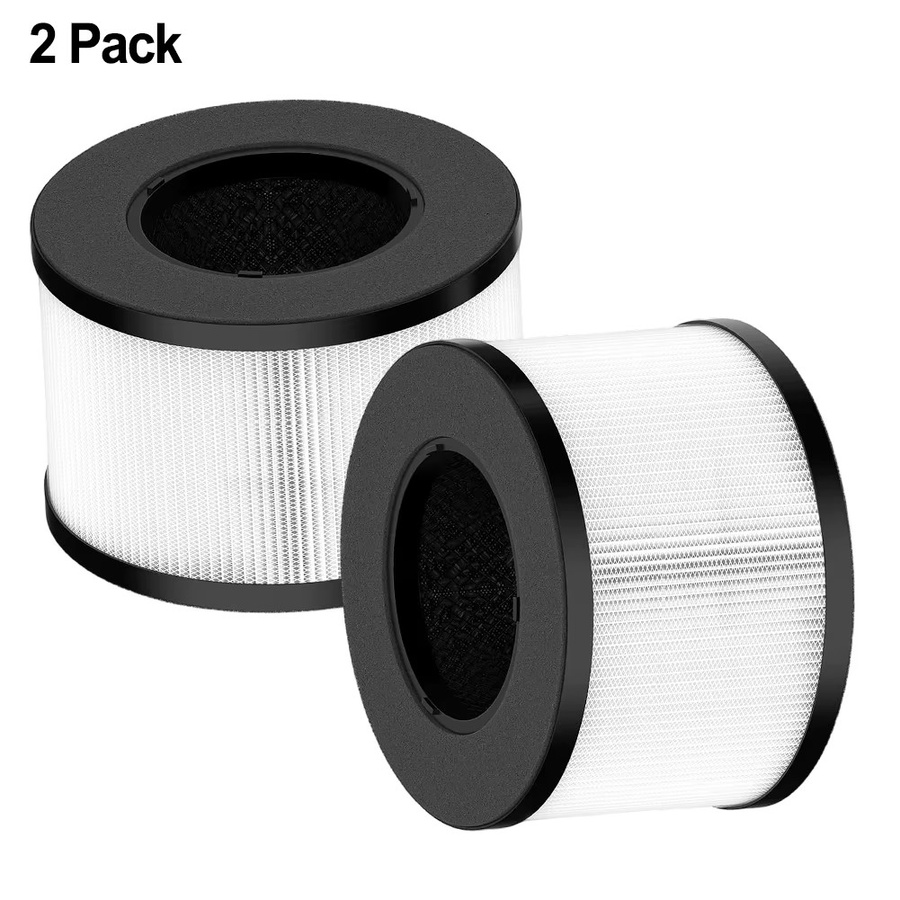 Slevoo BS-03 HEPA-Ersatzfilter Set, 2er-Pack, 3-in-1 H13-Vorfilter mit Aktivkohle, Weiß - Bild 4