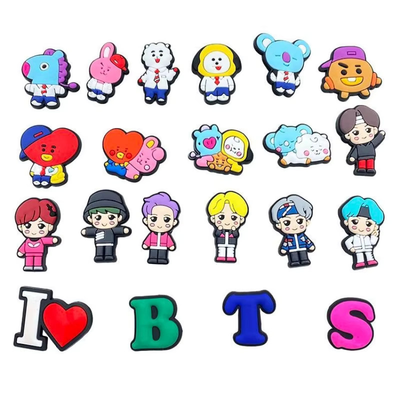 LINE FRIENDS Schuhschnallen, BT21 Shooky Mang Cooky, Blumendekorationen - Bild 6