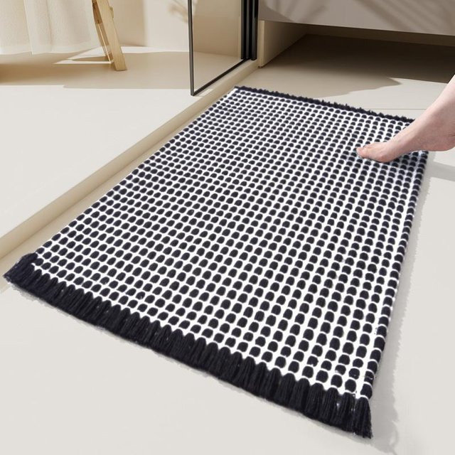 Saugfähige Badezimmerbodenmatte von Yiran bag aus Mikrofaser in Schwarz, B/B: 40 x 60 cm - Bild 1