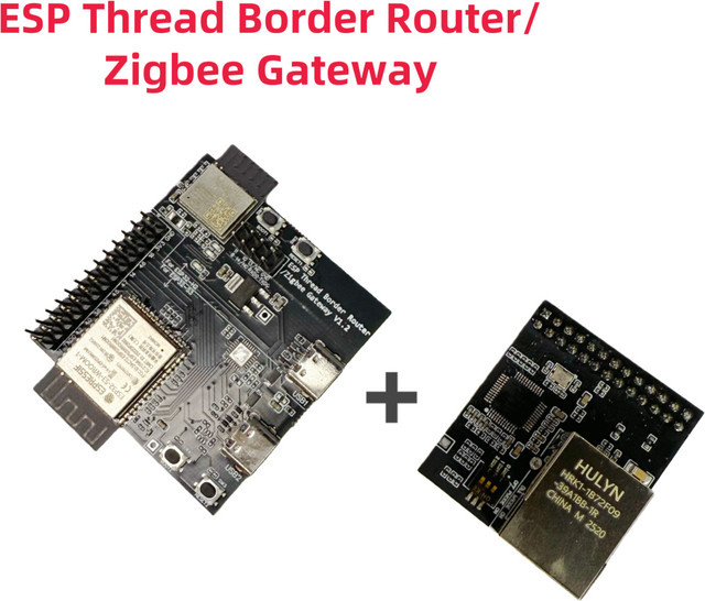 ESP-Thread Border Router Zigbee Gateway mit ESP32-S3-WROOM-1 N16R8 und ESP32-H2-MINI-1 N4 Modul, Thread/BLE AIOT, Schwarz - Bild 1
