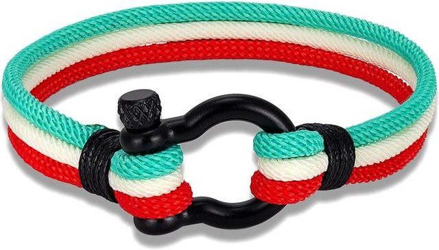 Mehrlagiges Nautisches Seilarmband Edelstahl, Argentinien Flagge, 23cm, Unisex - Bild 1