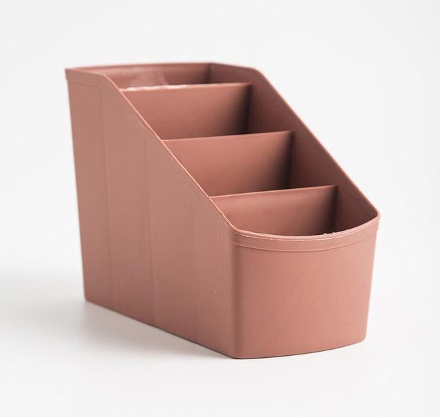 Binchi Cultural Supplies Stifthalter aus Kunststoff als Desktop-Organizer für Schule und Büro in Rot und Pink - Bild 1