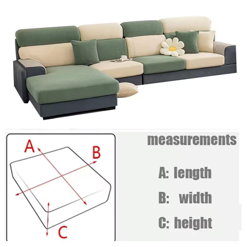 DZQ Elastischer Sofabezug in Grün als moderner Möbelschutz und abnehmbarer Schonbezug für dein Sofa - Bild 2