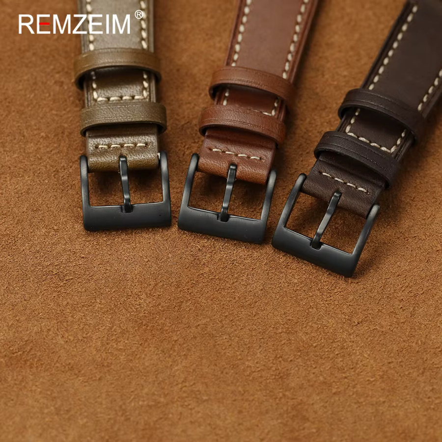 REMZEIM Uhrenarmband Leder, Herren - Bild 2