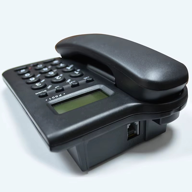 ZJMZYM Schnurgebundenes Telefon mit Anruferkennung und einstellbarer Displayhelligkeit für Schreibtisch und Wandmontage, Schwarz - Bild 2