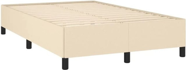 vidaXL Bettgestell mit Stoffbezug in Beige, B/T/H: 120 x 190 x 123 cm - Bild 1