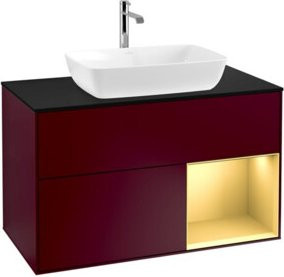V&B Waschtischunterschrank Finion 100 mit Wandbeleuchtung, Breite: 100 cm, Höhe: 50,1 cm, Tiefe: 50,1 cm - Bild 1