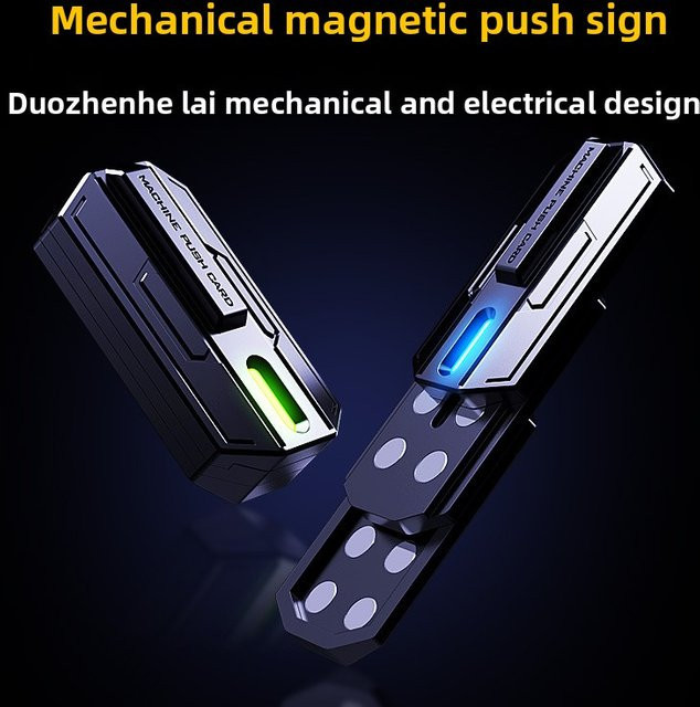 YIJOO Push Card Edc Pulse Pop Coin, Schwarz, Technologie Fingertip Metall Push Card Coin Gyro Kleines Spielzeug Dekompression Hand Push - Bild 1