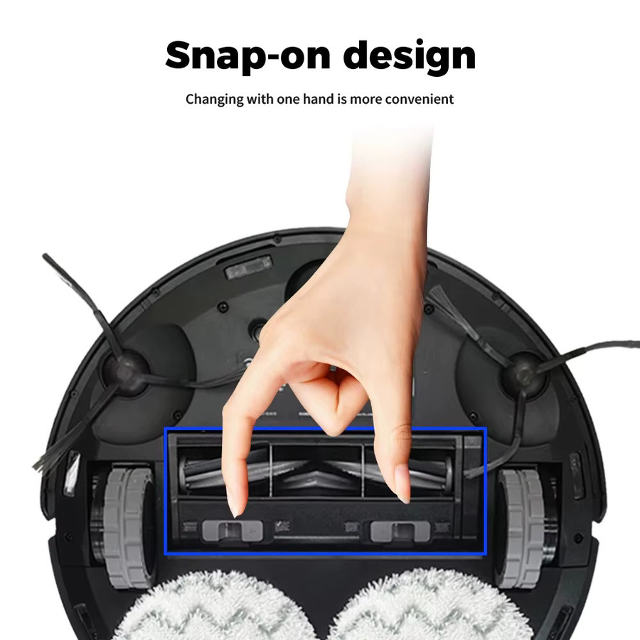 Ecovacs Deebot Ersatzteil-Set aus Kunststoff: Hauptbürste und Bürstenabdeckung in Schwarz für X1 OMNI, T10 OMNI, T20 PRO und Turbo Modelle - Bild 3