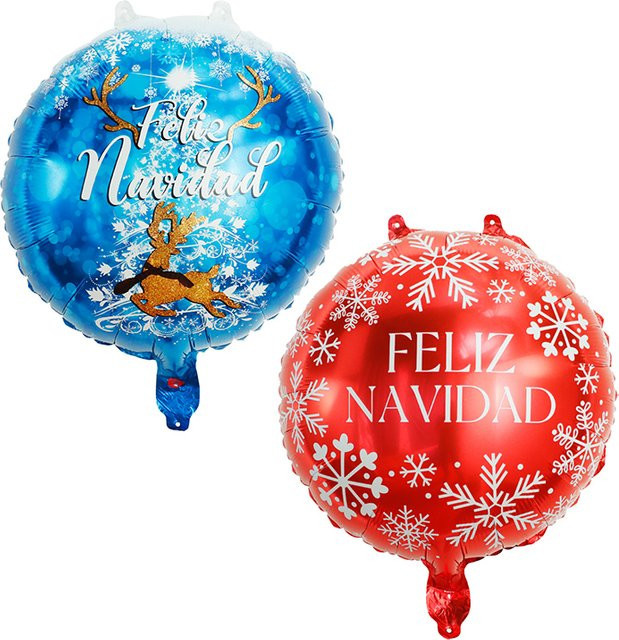 10er Set LQVYI Weihnachts Folienballons mit Santa Claus und Rentier Motiven, 45,72 cm Durchmesser, Dekoration für Weihnachten und Silvester - Bild 1