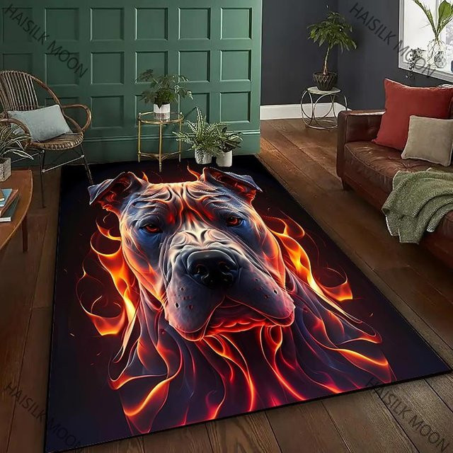 Rutschfester APBT American Bully Pitbull Teppich, waschbare Motivmatte für Wohnzimmer, Schlafzimmer oder Büro, B/T: 60 x 40 cm - Bild 1