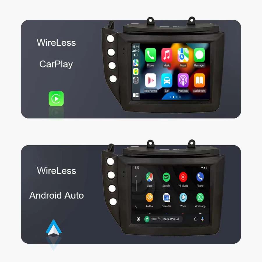 Sadocom Android 13 Carplay Autoradio mit 10,4 Zoll IPS Display, 6GB RAM + 128GB Speicher, GPS, WIFI und Radio für Maserati GranTurismo GT GC 2007-2017, Schwarz - Bild 3