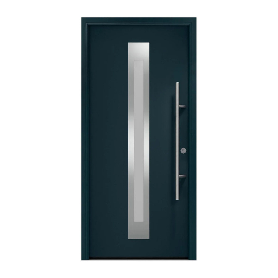 EcoStar Haustür Isopro Secur IPS 770S mit Glaseinsatz Anthrazitgrau B: 110 cm, H: 210 cm, DIN Rechts, RC2 - Bild 2