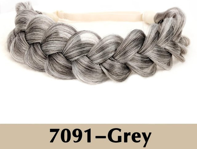 XYNN Haar-Stirnband, geflochten, synthetisch, grau, Damen - Bild 1