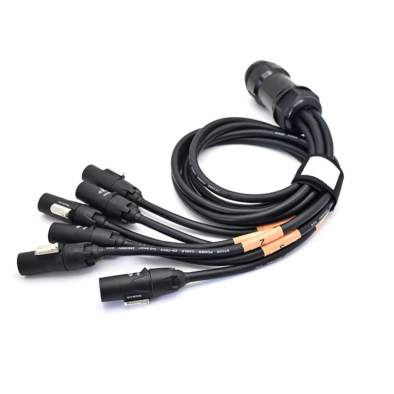 19-poliges Socapex Breakout Kabel von Soca zu Powercon True1 Truecon für Audio Power Distro in Schwarz - Bild 3