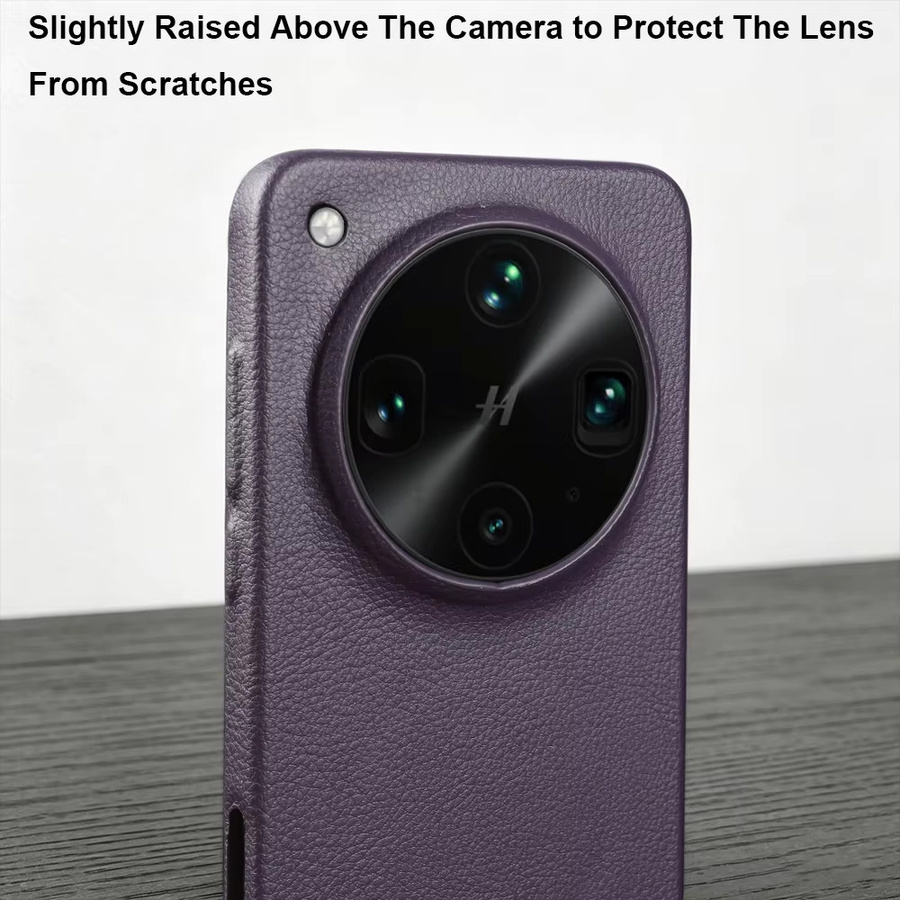 Premium Leder Handyhülle für OPPO Find X9 Pro in Schwarz oder Lila - Bild 4