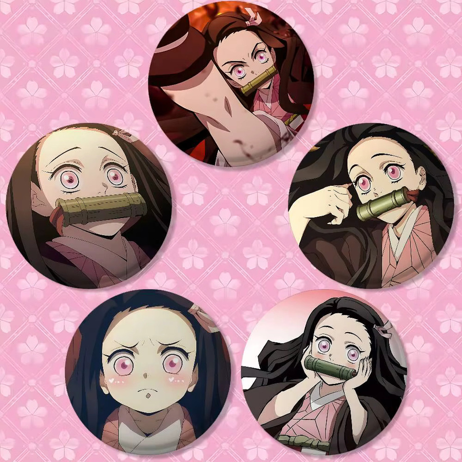 bilibili Anstecknadel Nezuko Kamado, Anime, Rund - Bild 3