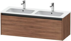 Duravit Waschtischunterschrank Ketho.2 wandhängend mit 1 Auszug in Nussbaum Natur, B/T/H: 128 x 44 x 44 cm - Bild 1