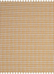 Quenin Fabric Cambremer Tournesol Stoff mit geometrischem Karomuster in Orange im Vintage-Stil - Bild 1