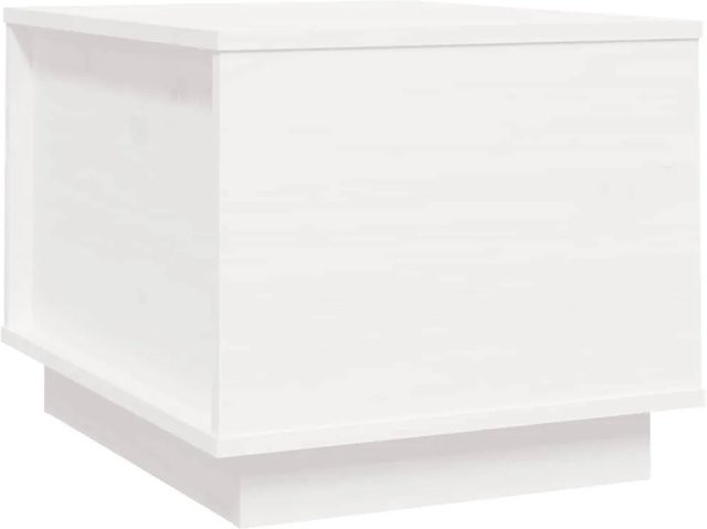 vidaXL Couchtisch aus massivem Kiefernholz in Weiß mit Lift-Mechanismus, B/T/H: 50 x 50 x 35 cm - Bild 1