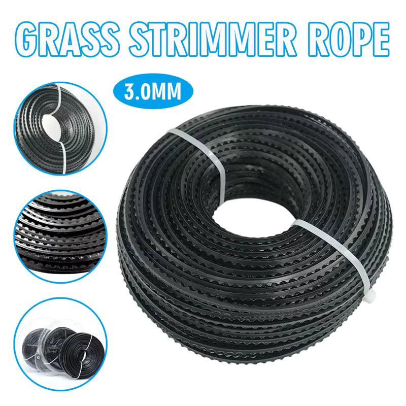 Lusqi Nylon Trimmerlinie mit Sägezahn-Design für Rasenmäher als Ersatz für Unkraut und Gras, Durchmesser: 3 mm, Gewicht: 454 g - Bild 2