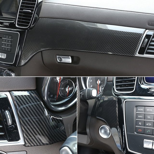 Dashboard Schutzabdeckung für Mercedes Benz GLE 350 GLS400 2016-2019 Center Konsole Interior Zubehör in Schwarz - Bild 1
